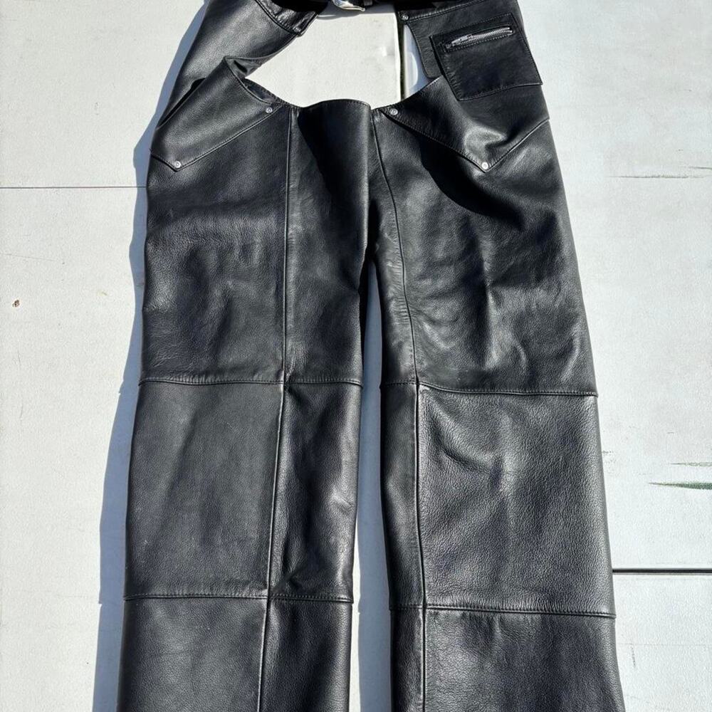 Harley davidson black leather pants